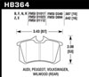 Hawk Performance HB364Z.642 | Hawk (Various) Audi / Peugeot / Volkswagen Ceramic Street Rear Brake Pads; 2010-2013 Alternate Image 1