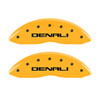 MGP 34209SDNLYL | 4 Caliper Covers Engraved Front & Rear Denali Yellow Finish Black Char 2016 GMC Canyon; 2015-2020 Alternate Image 3