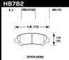 Hawk Performance HB782B.604 | Hawk 08-13 Toyota Highlander High Performance Street 5.0 Rear Brake Pads; 2008-2013 Alternate Image 2