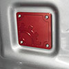 Builtright Industries 110016 | BuiltRight Industries 2020 Jeep Gladiator Bed Plug Plate Cover (Alum) - Red; 2020-2024 Alternate Image 4