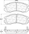 Stoptech 308.04700 | StopTech Street Brake Pads Subaru Legacy Brighton, Front; 1996-1996 Alternate Image 1