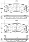 Stoptech 309.06980 | StopTech Sport Brake Pads Pontiac Grand Am, Rear; 1999-2005 Alternate Image 1