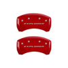 MGP 10229SXPLRD | 4 Caliper Covers Engraved Front & Rear Explorer Red finish silver ch; 2019-2019 Alternate Image 2