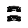 MGP 42003SJEPBK | 4 Caliper Covers Engraved Front & Rear JEEP Black finish silver ch; 2016-2016 Alternate Image 2