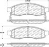 Stoptech 305.11830 | StopTech Street Select Brake Pads Nissan Armada Bosch Front Caliper, Front; 2006-2006 Alternate Image 1