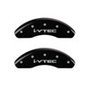 MGP 20208FIVTBK | Front set 2 Caliper Covers Engraved Front i-Vtec Black finish silver ch; 2009-2019 Alternate Image 1