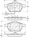 Stoptech 308.08400 | StopTech Street Brake Pads Audi A4 Quattro, Front; 2000-2006 Alternate Image 1