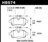 Hawk Performance HB574F.636 | Hawk 07+ Mini Cooper HPS Street Rear Brake Pads; 2006-2015 Alternate Image 2