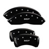 MGP 18025SPOPBK | 4 Caliper Covers Engraved Front & Rear Pontiac Black finish silver ch; 2007-2009 Alternate Image 5