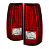 SPYDER 5081285 | Xtune Chevy Silverado 1500-2500-3500 03-06 C-Shape LED Tail Lights Red Clear ALT-ON-CS03-G2-LED-RC; 2003-2006 Alternate Image 1