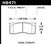 Hawk Performance HB471S.510 | Hawk 66-72 Dodge Dart / 66-69 Pylmouth Barracuda HT-10 Race Front Brake Pads; 1966-1972 Alternate Image 2