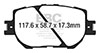 EBC dp23035 | 14+ Lexus IS250 2.5 Greenstuff Front Brake Pads; 2014-2020 Alternate Image 3