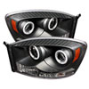 SPYDER 5030061 | Spyder Dodge Ram 2500/3500 CCFL LED ( Replaceable LEDs ) Projector Headlights - Black - (PRO-YD-DR06-CCFL-BK); 2006-2009 Alternate Image 1