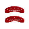 MGP 10041SEXPRD | 4 Caliper Covers Engraved Front & Rear Explorer/2011 Red Finish Silver Char 2009 Ford Explorer; 2009-2010 Alternate Image 6