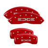 MGP 10041SFRDRD | 4 Caliper Covers Engraved Front & Rear Oval logo/Ford Red finish silver ch; 2006-2010 Alternate Image 6