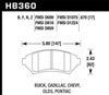 Hawk Performance HB360B.670 | Hawk 97-08 Pontiac Grand Prix / 00-05 Chevrolet Monte Carlo LS/SS HPS 5.0 Street Front Brake Pads; 1997-2008 Alternate Image 2