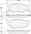 Stoptech 308.05220 | StopTech Street Brake Pads Plymouth Grand Voyager, Front; 1991-1995 Alternate Image 1