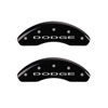 MGP 12199SDD4BK | 4 Caliper Covers Engraved Front & Rear With out stripes/Dodge Black finish silver ch; 2013-2016 Alternate Image 1