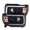 ANZO 111381 | 2015+ GMC Canyon Projector Headlights w/ Plank Style Design Black w/ Amber; 2015-2022 Alternate Image 3