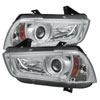 SPYDER 5074218 | Spyder Dodge Charger Projector Headlights - Xenon/HID Model Only (Not Compatible With Halogen Model ) - Light Tube DRL - Chrome - High H1 (Included) - Low D3S (Not Included); 2011-2013 Alternate Image 1