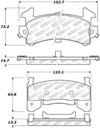 Stoptech 309.01540 | StopTech Sport Brake Pads Pontiac Grand LeMans, Front; 1978-1983 Alternate Image 1