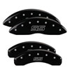 MGP 14031STSSBK | 4 Caliper Covers Engraved Front & Rear Trailblazer style/SS Black finish silver ch; 2003-2005 Alternate Image 6