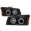 SPYDER 5009456 | Spyder Chevrolet Silverado 1500/2500/3500 Halo LED ( Replaceable LEDs ) Projector Headlights - Black - (PRO-YD-CS03-AM-BK); 2003-2006 Alternate Image 2