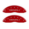 MGP 34015SDNLRD | 4 Caliper Covers Engraved Front & Rear Denali Red finish silver ch; 2015-2020 Alternate Image 1