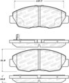 Stoptech 308.15780 | StopTech Street Brake Pads Honda Civic LX, Front; 2012-2012 Alternate Image 1