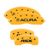 MGP 39005SRSXYL | 4 Caliper Covers Engraved Front Acura Rear RSX Yellow Finish Black Char 2002 Acura RSX; 2002-2006 Alternate Image 1