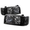 SPYDER 5012494 | Spyder Ford Bronco 1PC LED ( Replaceable LEDs ) Crystal Headlights - Black - (HD-YD-FB92-1PC-BK); 1992-1996 Alternate Image 1