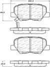 Stoptech 305.16790 | StopTech Street Select Brake Pads Mazda 6 Manual Parking Brake, Rear; 2014-2015 Alternate Image 1