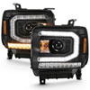 ANZO 111485 | 2016-2019 Gmc Sierra 1500 Projector Headlight Plank Style Black w/ Sequential Amber Signal; 2016-2019 Alternate Image 5