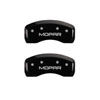 MGP 32015SMOPBK | 4 Caliper Covers Engraved Front & Rear MOPAR Black finish silver ch; 2004-2006 Alternate Image 2