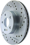 Stoptech 227.47012L | StopTech Subaru Forester C-Tek Sport Drilled & Slotted Rotor; 1998-2002 Alternate Image 2