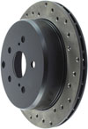 Stoptech 128.44041L | StopTech Toyota Previa Sport Cross Drilled Brake Rotor, Rear Left; 1991-1997 Alternate Image 3