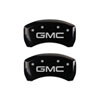 MGP 34209SGMCBK | 4 Caliper Covers Engraved Front & Rear GMC Black finish silver ch; 2015-2020 Alternate Image 2