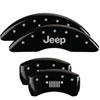 MGP 42012SJPLBK | 4 Caliper Covers Engraved Front JEEP Engraved Rear JEEP Grill logo Black finish silver ch; 2016-2022 Alternate Image 7