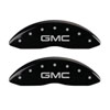 MGP 34015SGMCBK | 4 Caliper Covers Engraved Front & Rear GMC Black finish silver ch; 2015-2020 Alternate Image 1