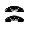 MGP 34002SGMCBK | 4 Caliper Covers Engraved Front & Rear GMC Black finish silver ch; 2013-2017 Alternate Image 1