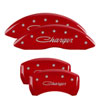 MGP 12005SCHSRD | 4 Caliper Covers Engraved Front & Rear Cursive/Charger Red finish silver ch; 2009-2010 Alternate Image 7