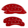 MGP 14252SSILRD | MGP 4 Caliper Covers Engraved F&R MGP Red Finish Silver Characters 2019 Chevrolet Silverado 1500; 2019-2022 Alternate Image 1