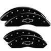 MGP 14008SBOWBK | 4 Caliper Covers Engraved Front & Rear Bowtie Black finish silver ch; 2009-2016 Alternate Image 7