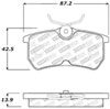 Stoptech 308.08860 | StopTech Street Brake Pads Ford Fiesta Performance Pkg, Rear; 2014-2017 Alternate Image 1