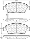 Stoptech 305.13940 | StopTech Street Select Brake Pads Honda Fit, Front; 2009-2018 Alternate Image 1