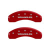 MGP 42007SWRGRD | 4 Caliper Covers Engraved Front & Rear WRANGLER Red finish silver ch; 2012-2012 Alternate Image 2