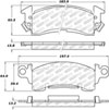 Stoptech 305.00520 | StopTech Street Select Brake Pads Pontiac Grand Am 11 Rear Drum, Front; 1973-1974 Alternate Image 1