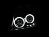 ANZO 111111 | USA Nissan Frontier Projector Headlights W/ Halo Black; 2005-2008 Alternate Image 2