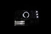 ANZO 111183 | USA Ford Bronco Projector Headlights W/ Halo Chrome W/ Side Markers & Parking Lights; 1992-1996 Alternate Image 2