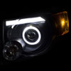 ANZO 111355 | USA Ford Escape Projector Headlights W/ Halo Black; 2008-2012 Alternate Image 2